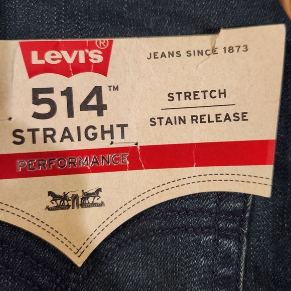 Levi's 514 Straight Performance Boys Jeans | Dark Wash Size 16 Regular 28x30 NWT - Picture 6 of 9